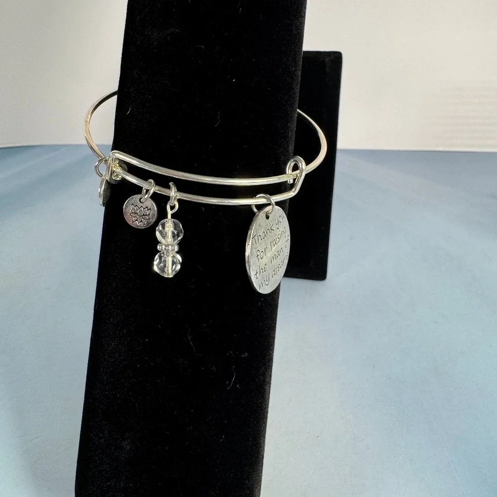Mother-in-Law Bangle Bracelet Charm 'Thank You Raising The Man Of My Dreams' NEW